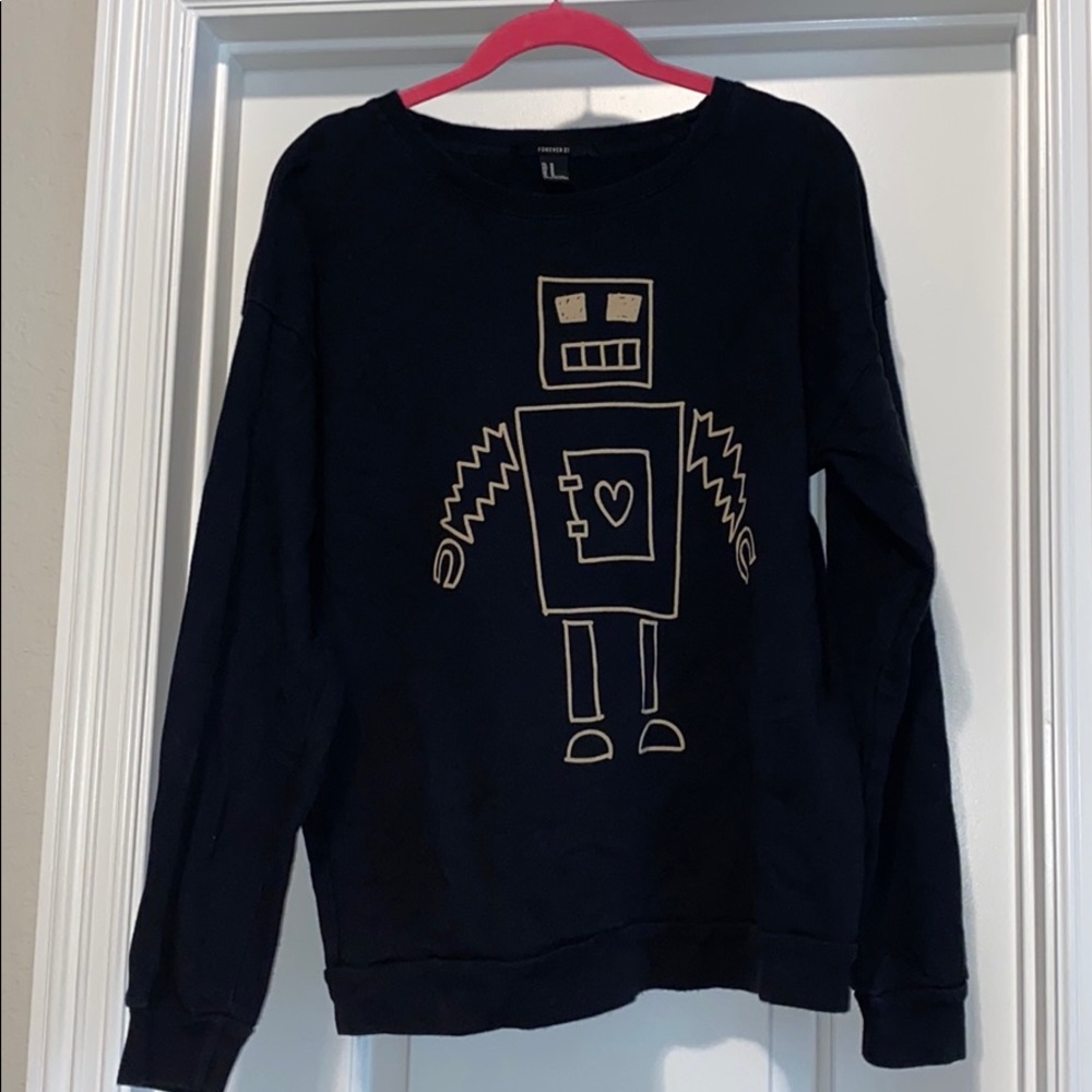 Forever 21 Robot Love Crewneck